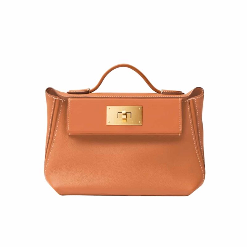 Hermès Kelly 24/24 Gold Hardware Evercolor Gold 21Cm