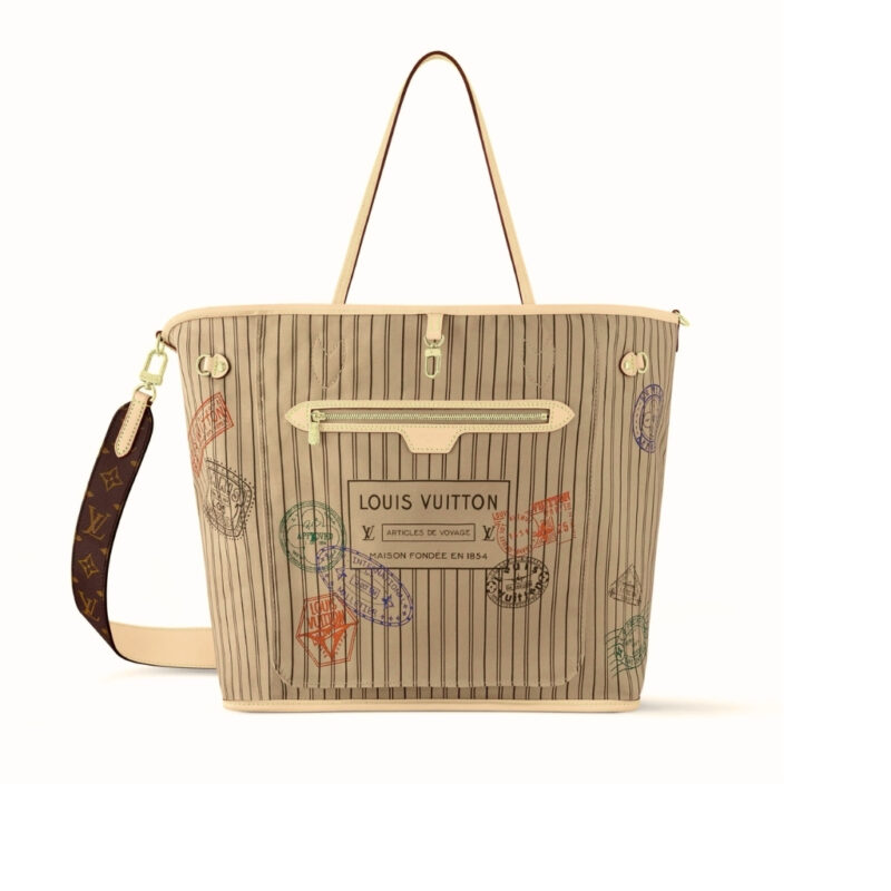 Louis Vuitton Neverfull Bandoulière Inside Out MM Beige 31cm