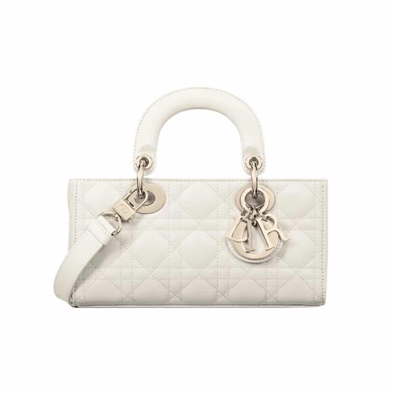 DIOR SMALL LADY D JOY BAG WHITE 22CM
