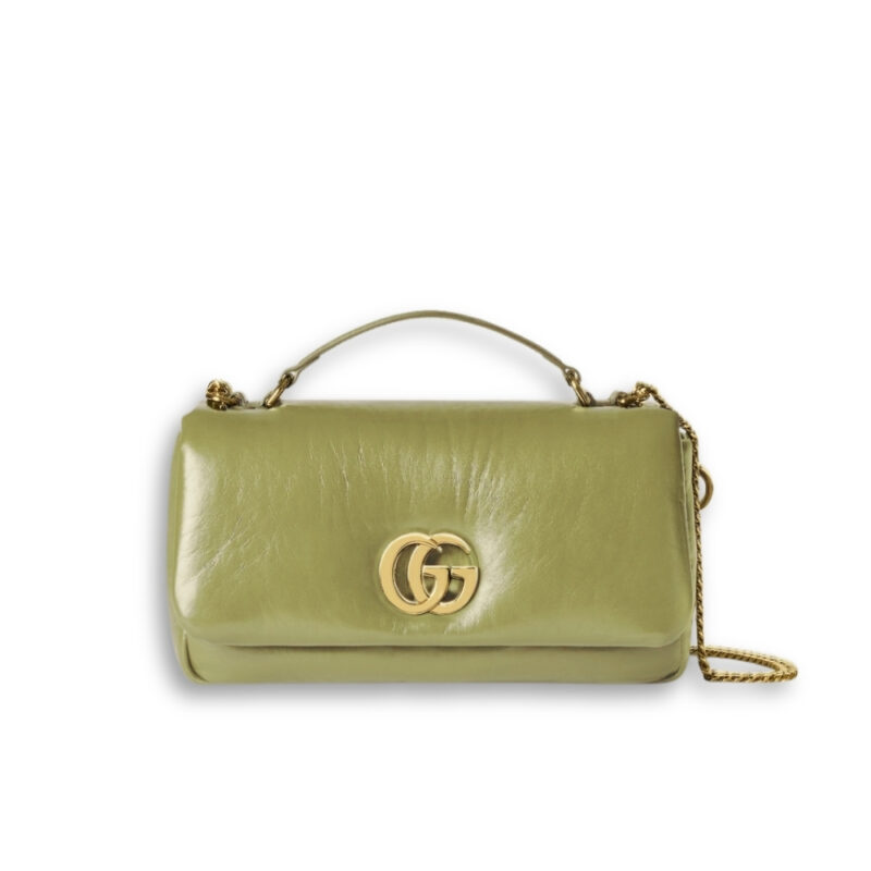 Gucci GG Milano Mini Top Handle Bag Olive Green 21Cm 806017 AAD5X 3037