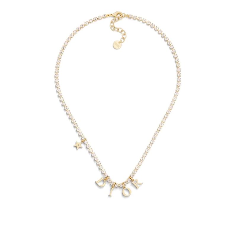 DIOR REVOLUTION NECKLACE GOLD FINISH METAL
