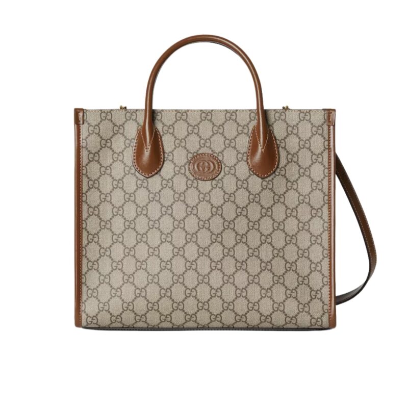 Gucci GG Small Tote Bag Beige Ebony 31Cm ‎‎659983 92TCG 8563