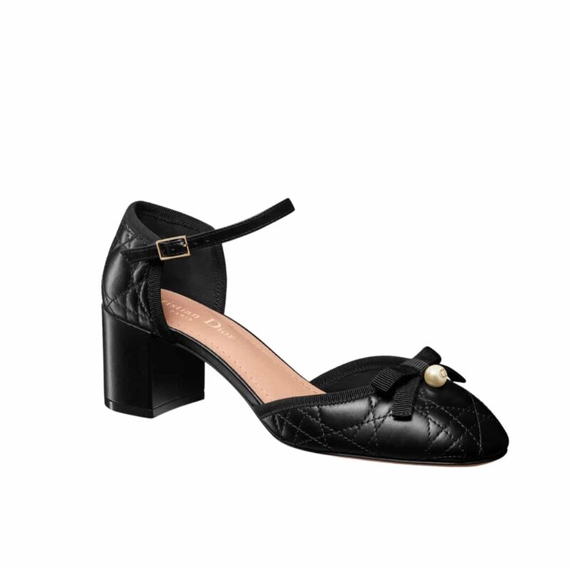 DIOR BALLET PUMP QUILTED CANNAGE BLACK
