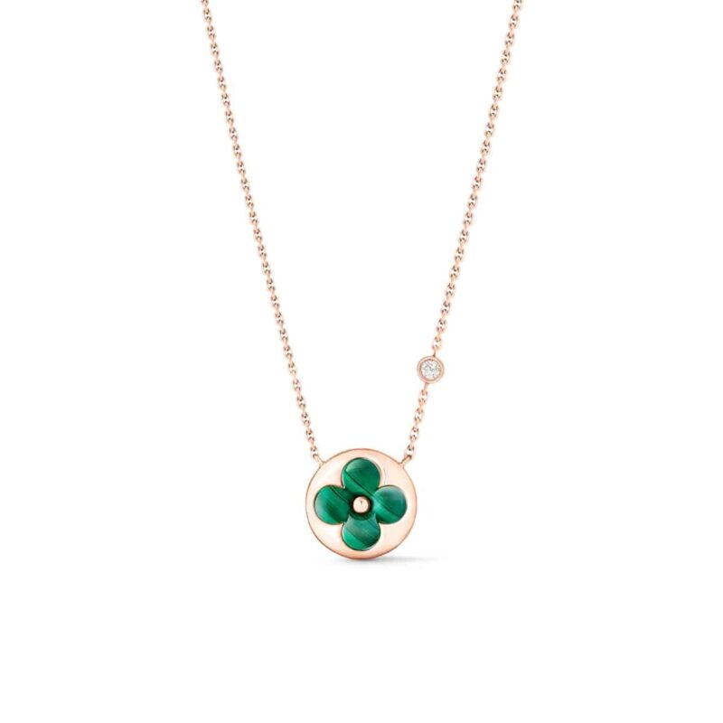 Louis Vuitton Color Blossom Bb Sun Pendant Necklace Green Q93619