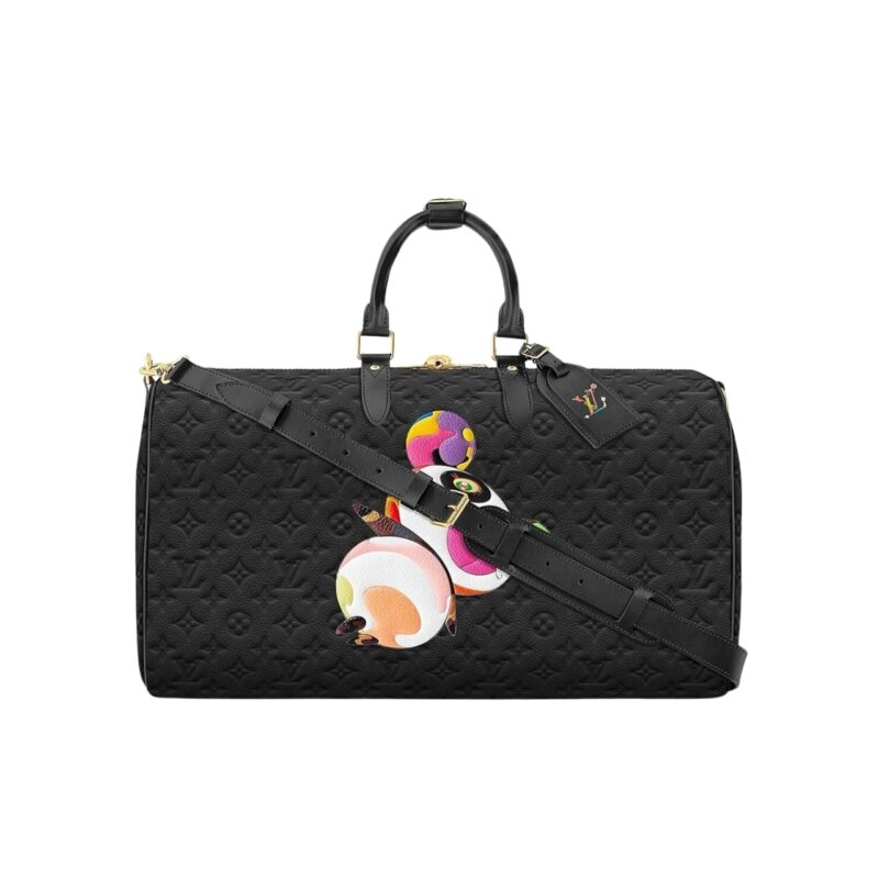 Louis Vuitton X Takashi Murakami Keepall Black 45Cm