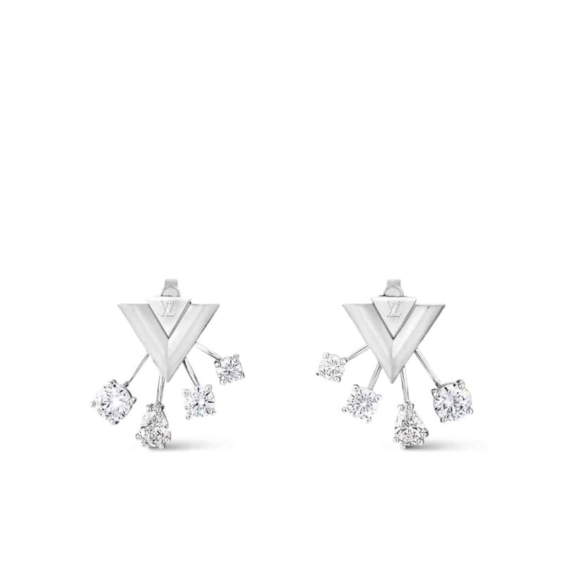 Louis Vuitton V For Vuitton Earrings M02296