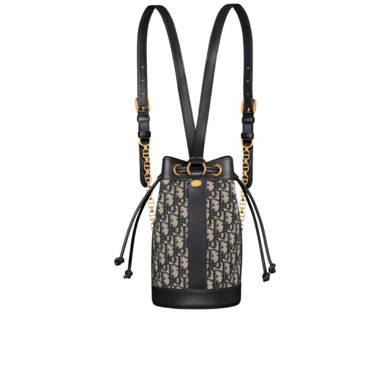 DIOR SMALL BACKPACK SUPPLE MAXICANNAGE BLUE OBLIQUE JACQUARD 15CM M3350UTZQ M928