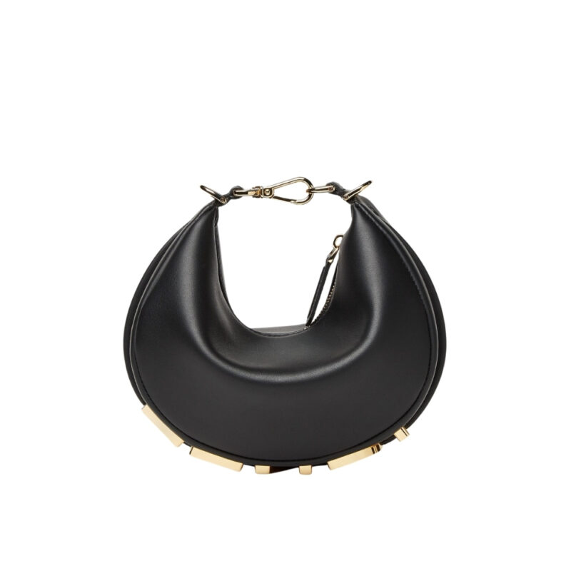 Fendi Fendigraphy Mini Leather Bag Black 20Cm 8BS081A5DYF1HEJ