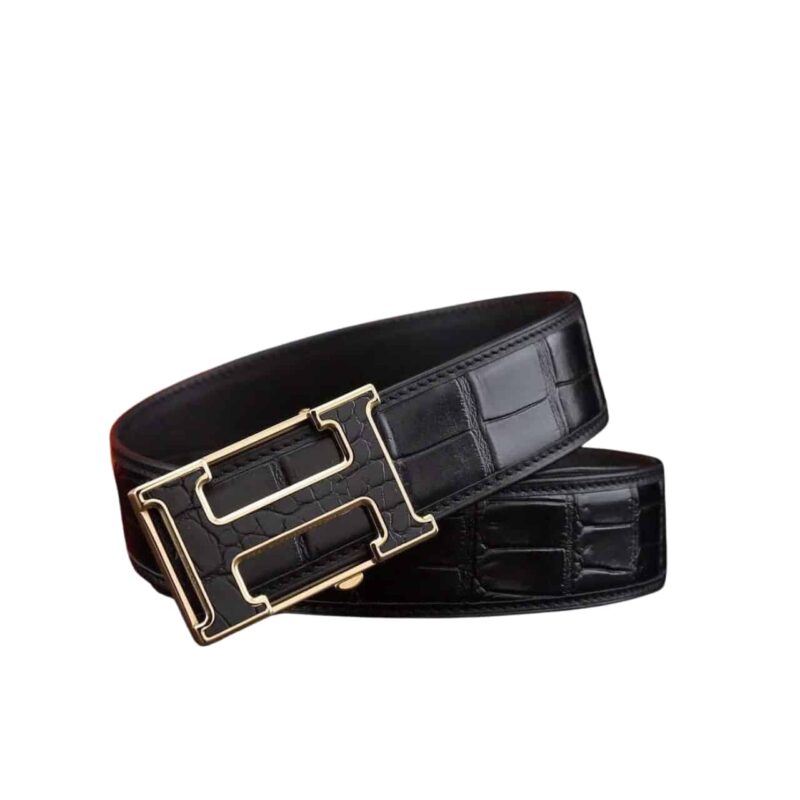 Hermes Crocodile Leather Belt Tln0112S