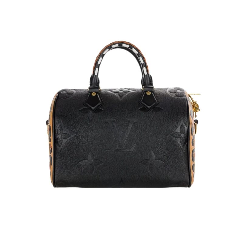 Louis Vuitton Speedy Bandouliere Bag Wild At Heart Monogram Empreinte Giant Black 26Cm