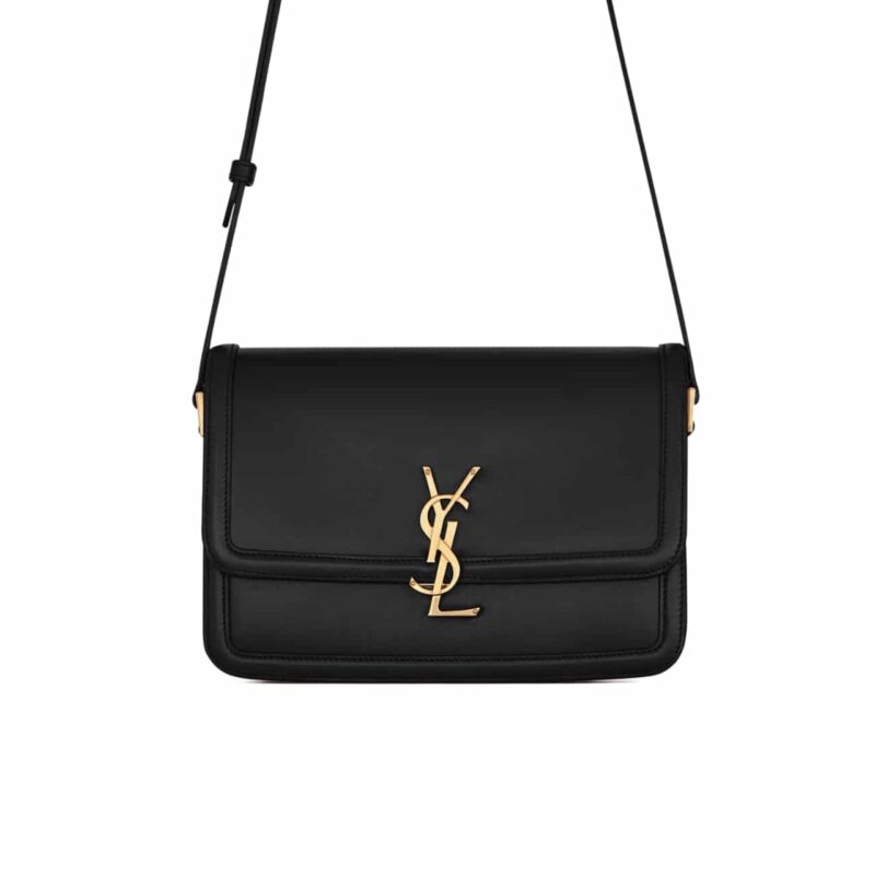 Saint Laurent Solferino Medium Satchel In Box Leather Lining Black 23Cm 6343050Sx0W1000