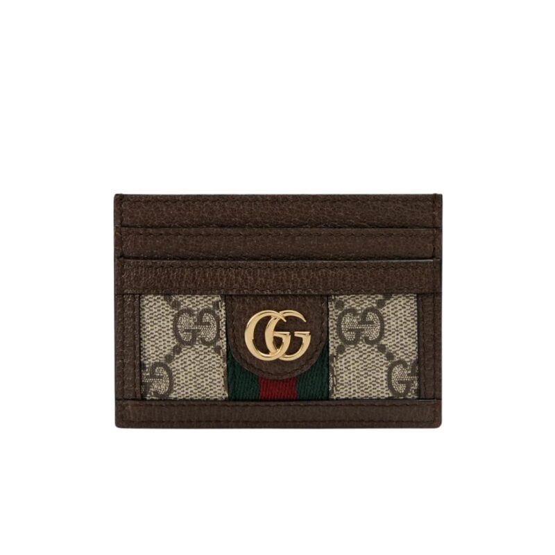 Gucci Ophidia Card Case Dark Brown 9Cm