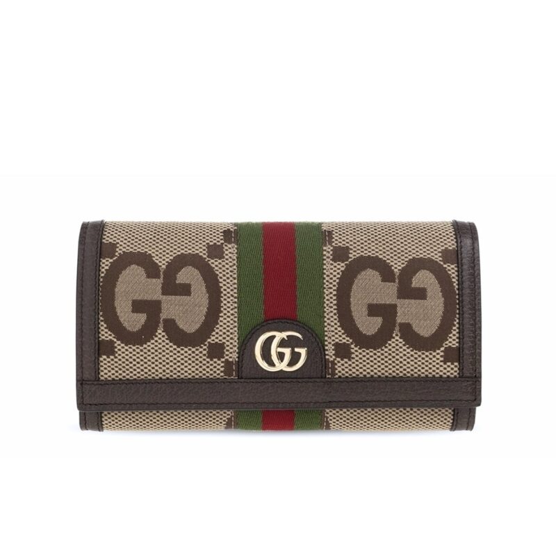 Gucci Ophidia Jumbo Gg Long Wallet Beige 19Cm