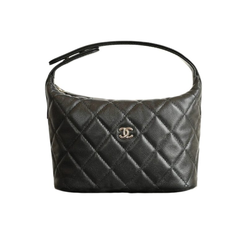 Chanel 25C Hobo Bag Caviar Black 17Cm