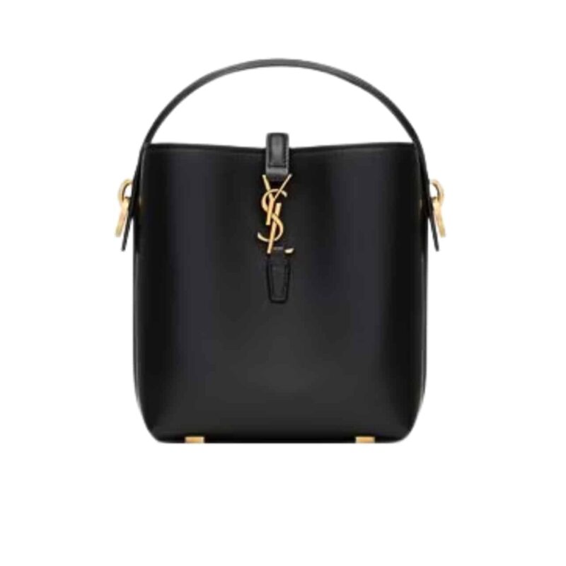 Saint Laurent Le 37 Mini Bag In Shiny Leather Black 15Cm 7658702R20W1000