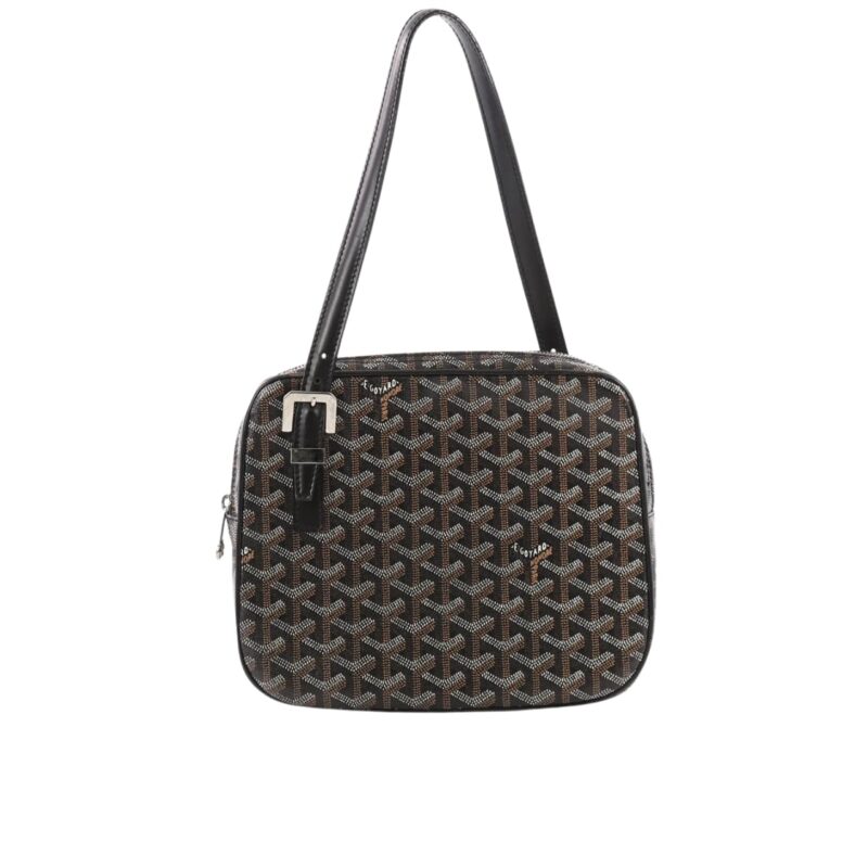 GOYARD YONA BAG COATED CANVAS BLACK 23CM