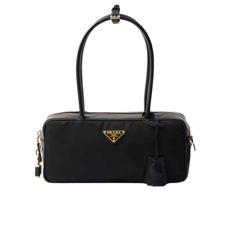 Prada Re Nylon Small Top Handle Bag With Padlock Black 28Cm 1Bb133 2C8Q F0002 V Odo