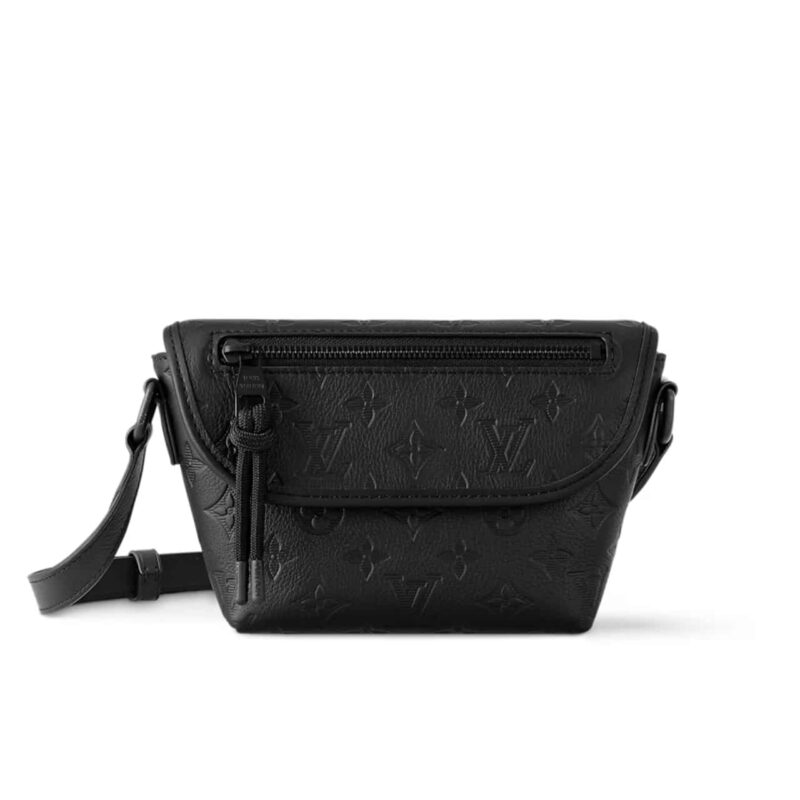 Louis Vuitton Pulse Bag Monogram Shadow Embossed Black 16Cm M12636