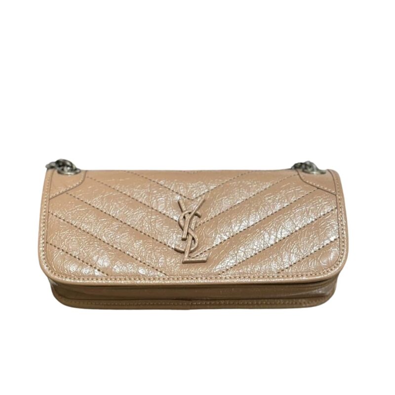 Saint Laurent Mini Matelasse Monogram Niki Bag Beige 26Cm