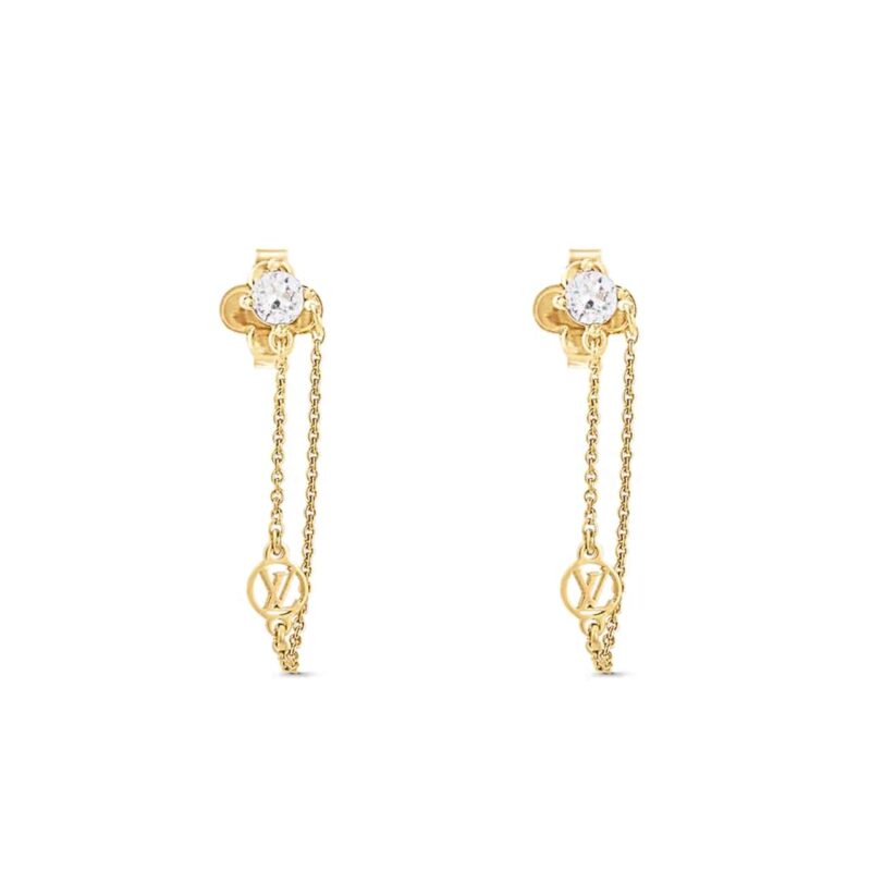Louis Vuitton Petit Louis Earrings In Gold M00390