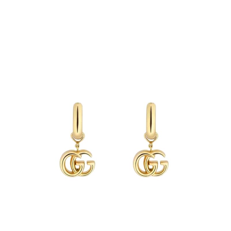 Gucci Gg Running Drop Earrings Gold