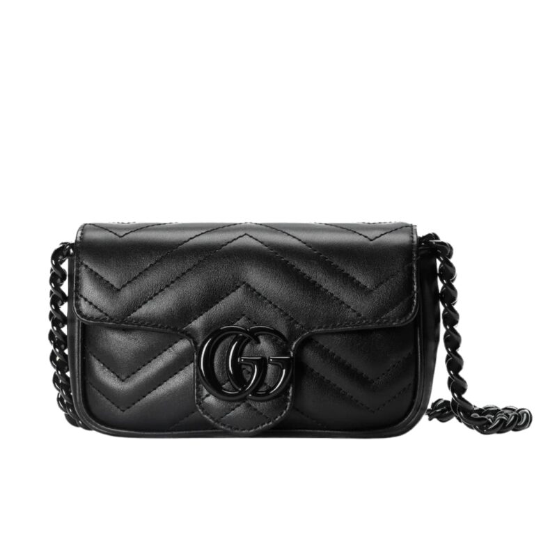 Gucci Gg Marmont Belt Bag Black 16Cm 699757 Um8Kv 1000