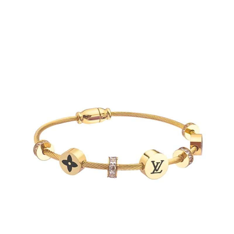 Louis Vuitton Lv Monogram Bracelet Gold