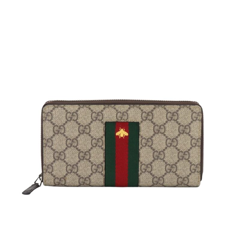 Gucci Gg Supreme Round Zipper 21Cm 90248668