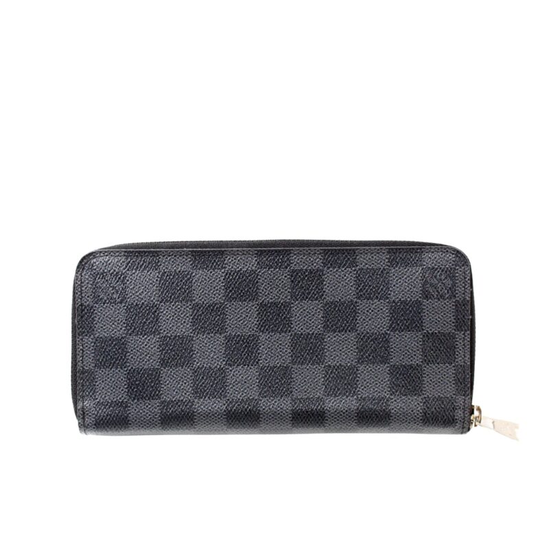 Louis Vuitton Zippy Wallet Damier Canvas Black 20Cm N00056