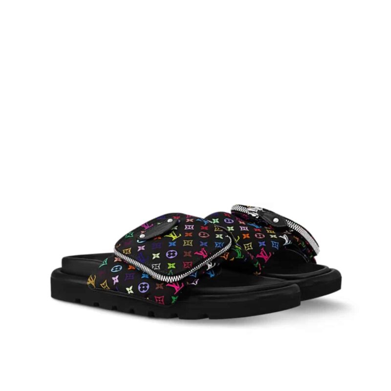 Louis Vuitton X Takashi Murakami Pool Pillow Flat Comfort Mule Black 1Agvrf