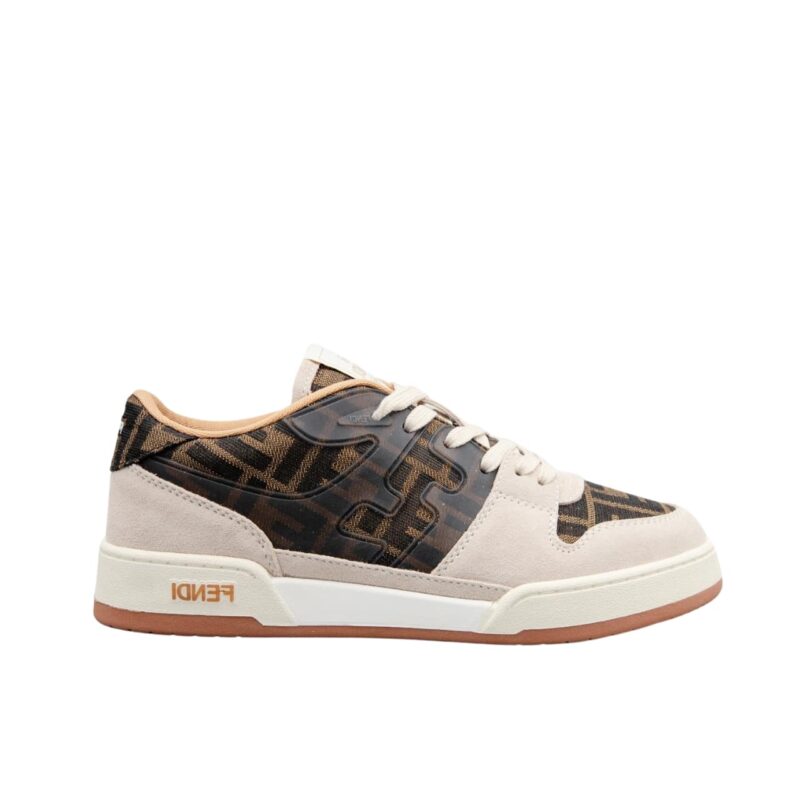 Fendi Match Sneakers Beige And Brown