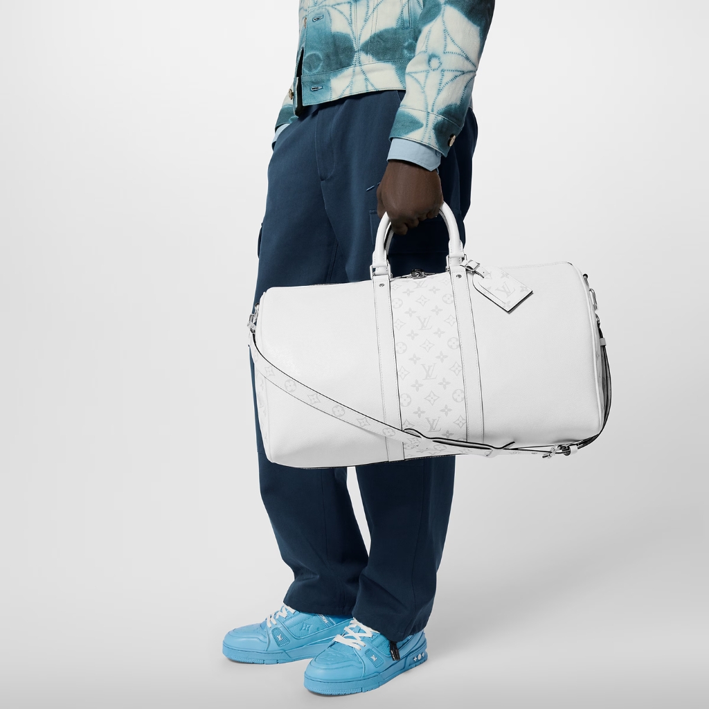 Louis Vuitton Keepall Bandouliere 50 Taigarama Optical White 50Cm M30885 - Image 8
