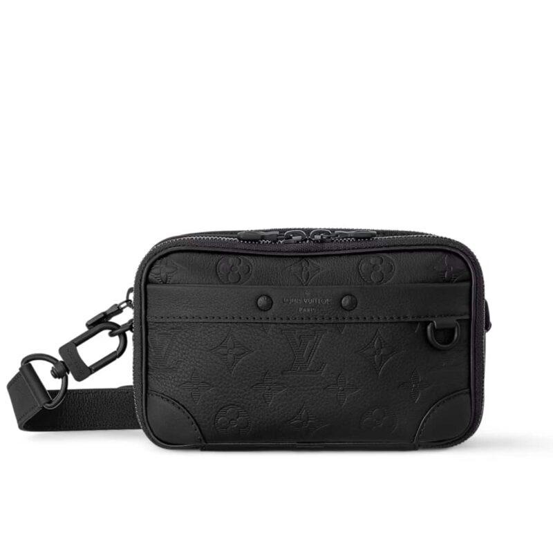 Louis Vuitton Alpha Wearable Wallet Monogram Shadow Black 19Cm M82544