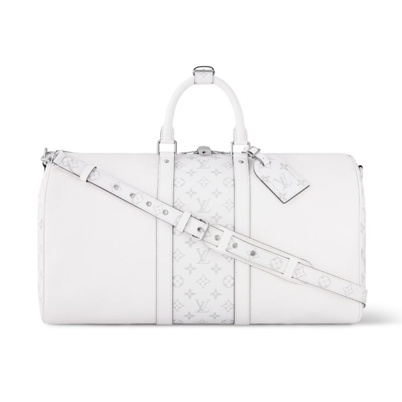 Louis Vuitton Keepall Bandouliere 50 Taigarama Optical White 50Cm M30885