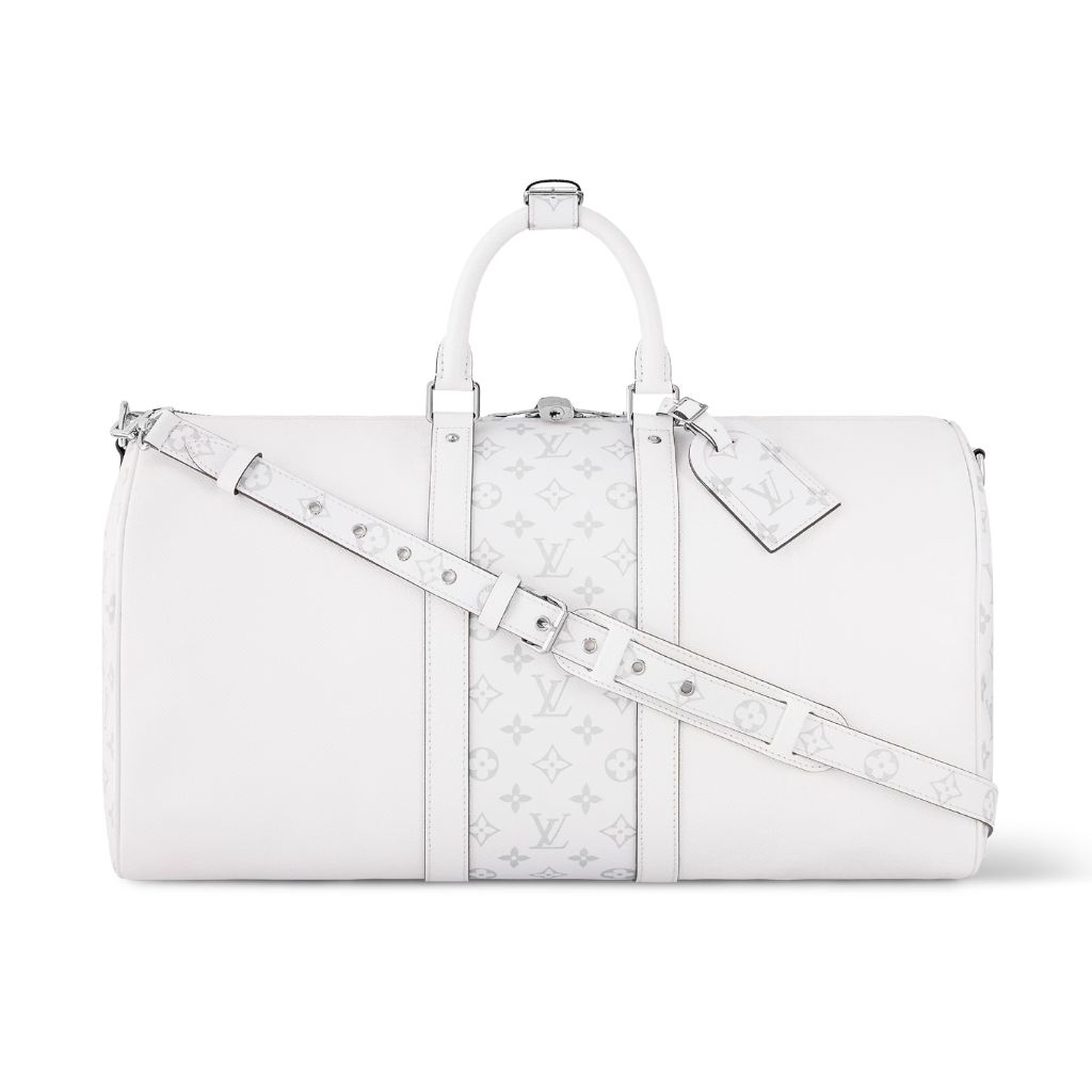 Louis Vuitton Keepall Bandouliere 50 Taigarama Optical White 50Cm M30885