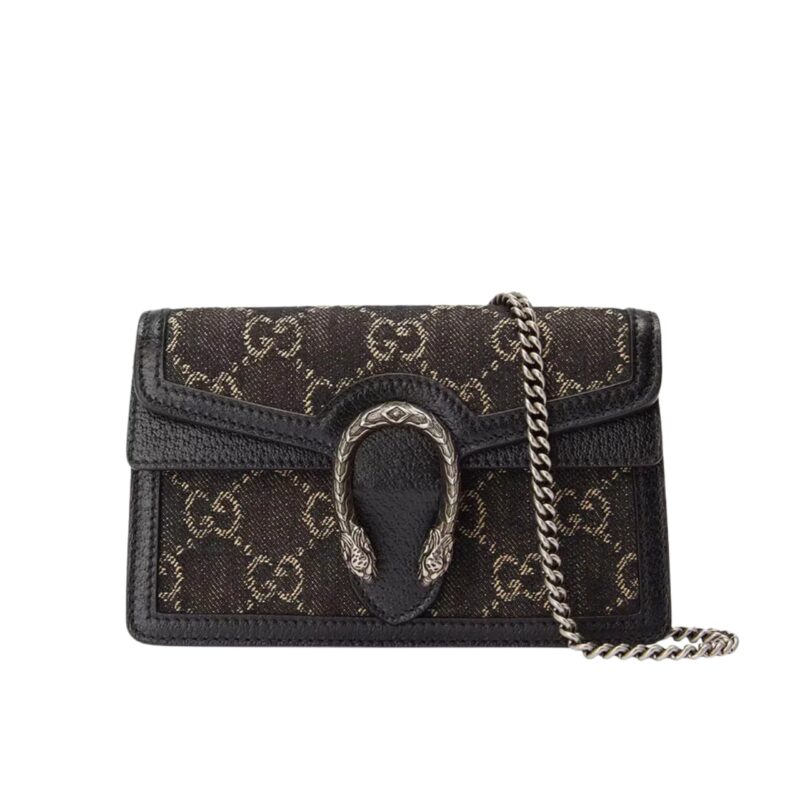 Gucci Dionysus Super Mini Leather Black 16Cm