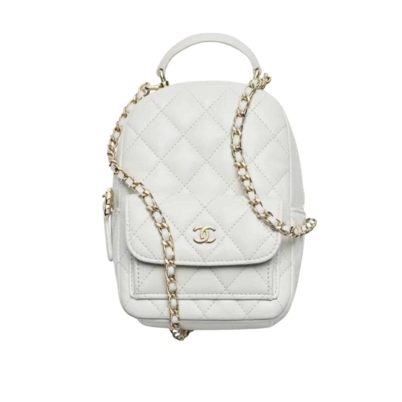 Chanel Classic Mini Backpack Light Gray 12Cm Ap3753 B10583 Naauh