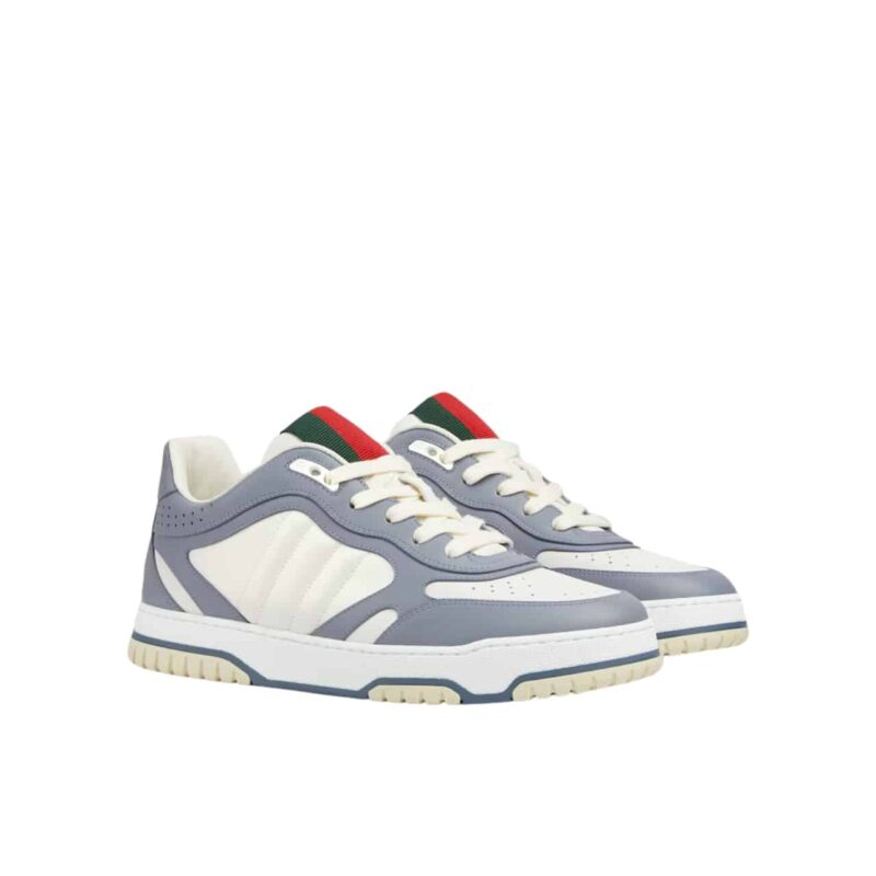 Gucci Men'S Gucci Re Web Sneaker White And Grey 786186 Aadj9 1645