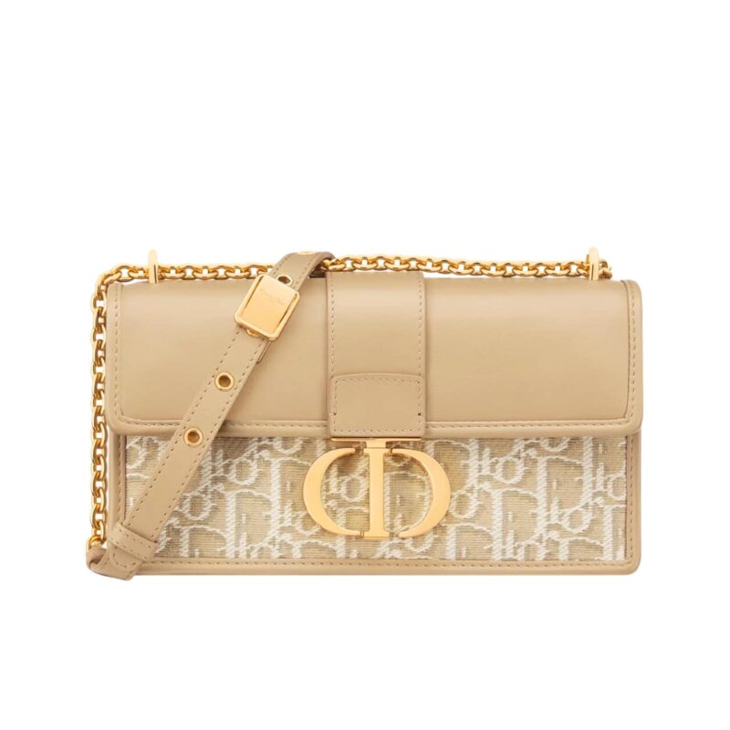 DIOR 30 MONTAIGNE EAST WEST BAG WITH CHAIN NATURAL 21CM M9334UDDS M925