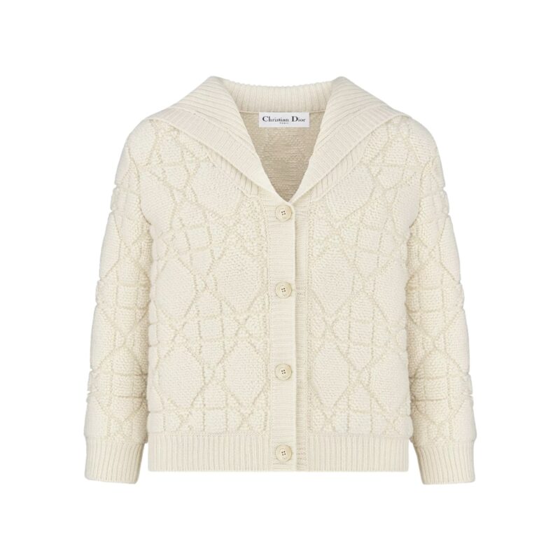 DIOR CANNAGE CARDIGAN ECRU 514G14A3400 X0200