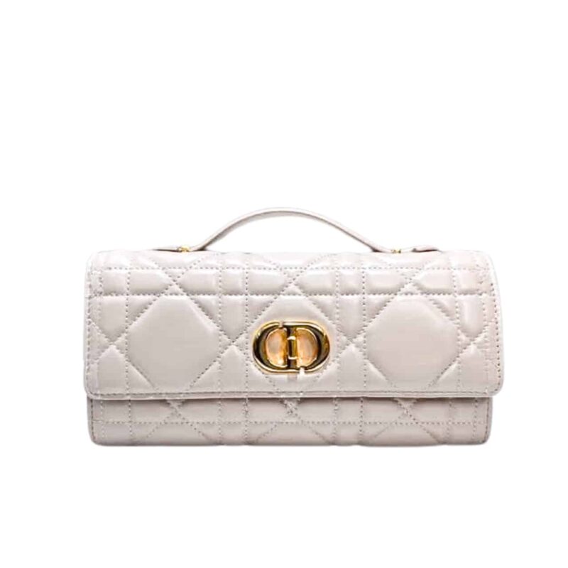 DIOR MISS CARO TOP HANDLE POUCH WHITE 24CM