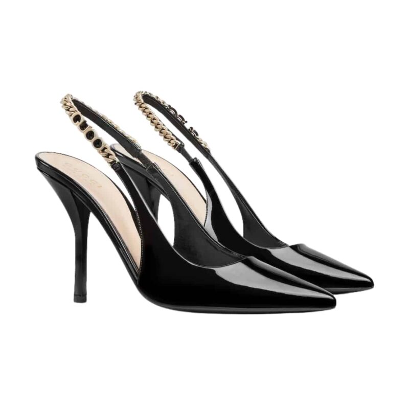 Gucci Signoria Slingback Pump In Black 783821 Bnc80 1000
