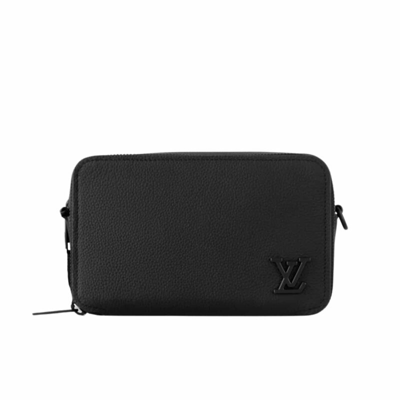 Louis Vuitton Alpha Wearable Wallet Lv Aerogram Black 19Cm M59161