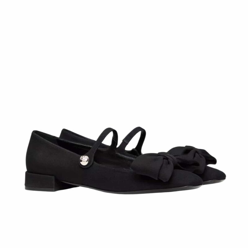 Valentino Garavani Bowjane Mary Jane Ballerina In Black 5W0S0Ki3Jiv 0No