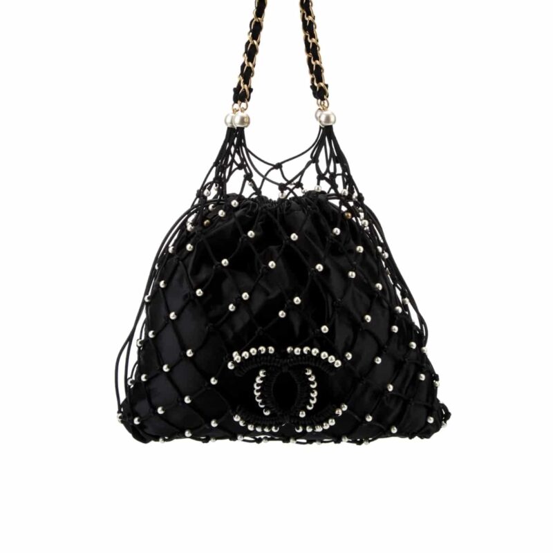 Chanel Coco Beach Pearl Net Bag 36Cm