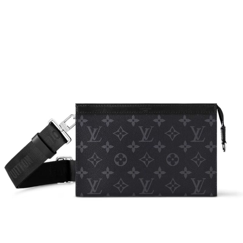 Louis Vuitton Gaston Wearable Wallet Monogram Eclipse Black 21Cm M81124