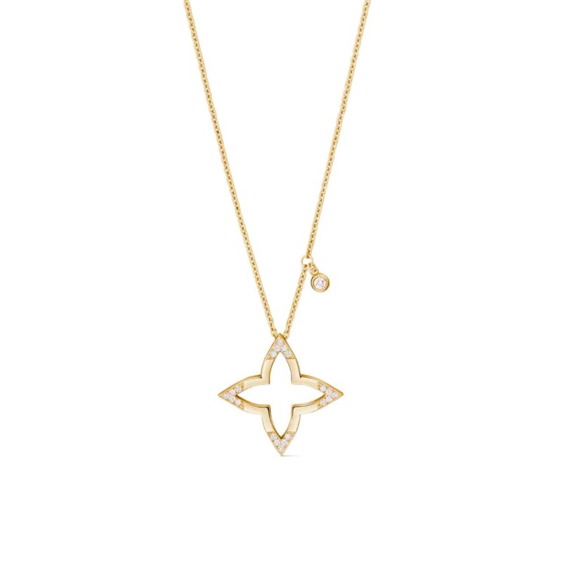 Louis Vuitton Ombre Blossom Pendant Yellow Gold And Diamonds Q03083