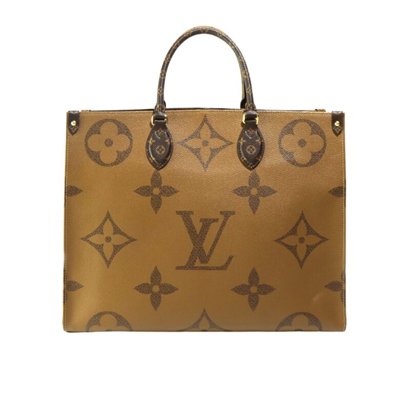 Louis Vuitton Rare Monogram Giant Onthego GM Tote Brown 34Cm