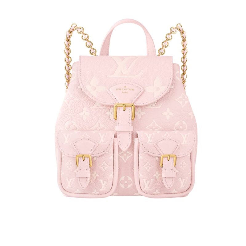 Louis Vuitton Backup Bicolor Monogram Empreinte Leather Pink And Beige 20Cm M12987