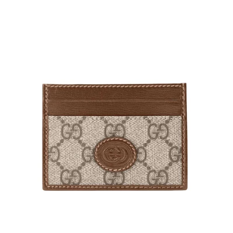 Gucci Interlocking G Slim Cardholder Brown 10Cm